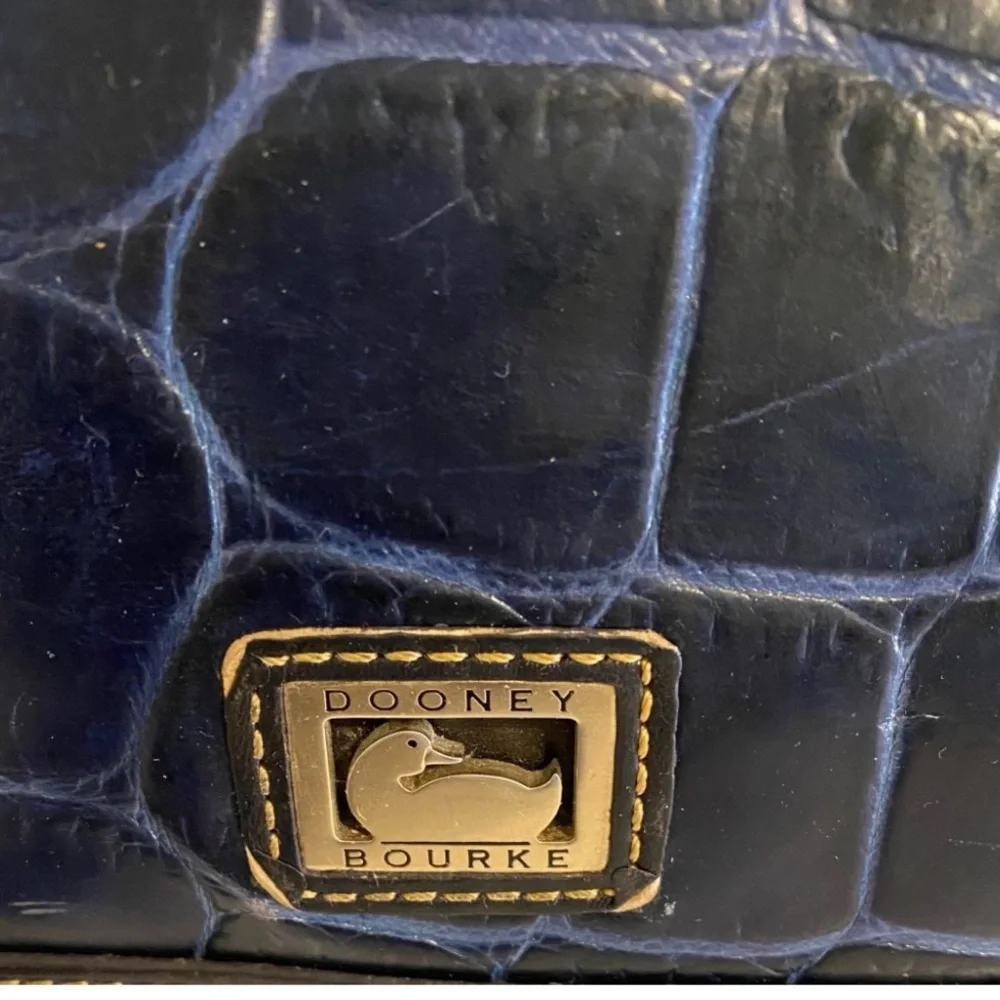 Dooney bourke Elegant navy blue black leather crossbody Handbag - Picture 5 of 8